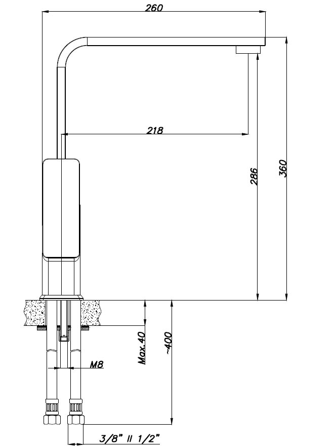 Приобрести смеситель для кухни azario cadeo 360мм, хром az-15944431