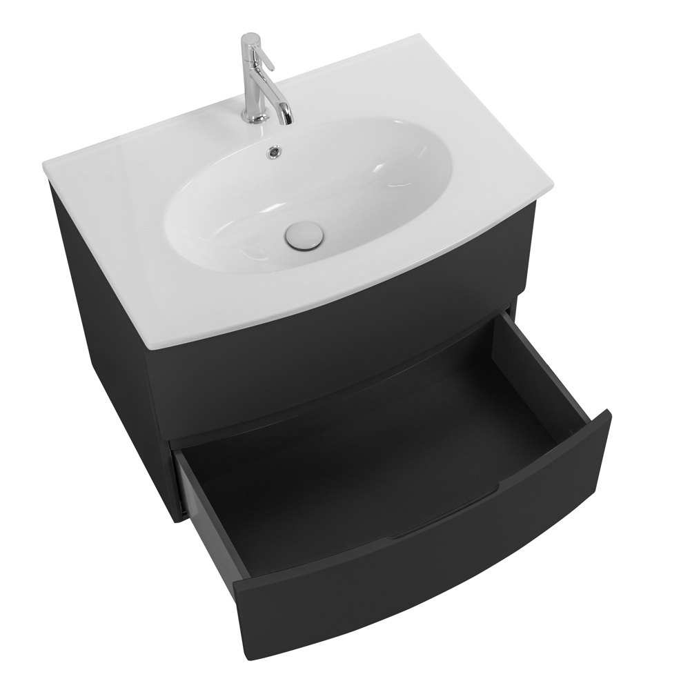 Приобрести cezares тумба подвесная с раковиной elettra 75 см grafite, графит 55522