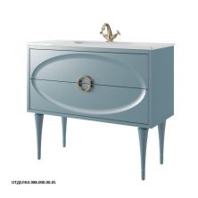 Caprigo Тумба с раковиной MILANO 105 см, голубая, эмаль