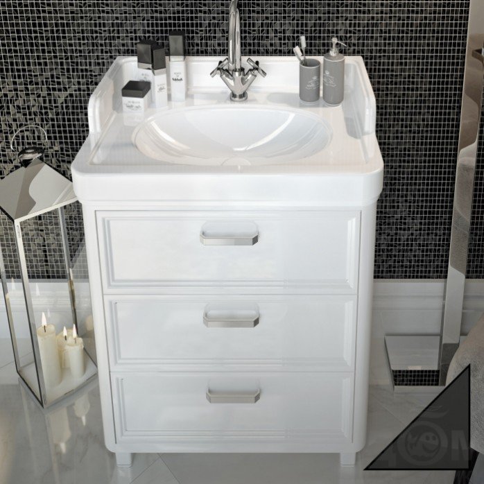 Приобрести тумба напольная с раковиной kerama marazzi pompei 60 см, белый po.60.3\wht