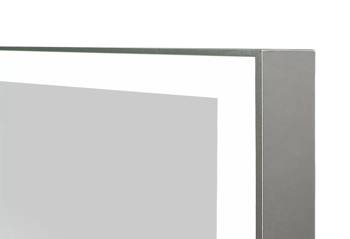 Приобрести continent зеркало с подсветкой frame silver 60х80 см, серое