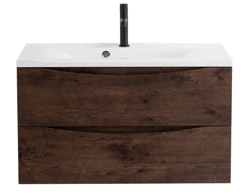 Приобрести тумба подвесная с раковиной belbagno marino-800-2c-so-rw-p 80 см, rovere moro