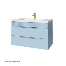 Caprigo Тумба с раковиной MONBAR-Smalty 90 см, голубая, эмаль