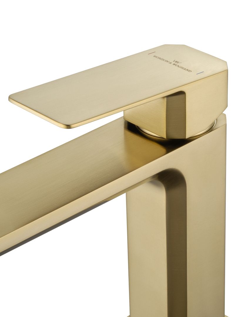 Приобрести смеситель для раковины wonzon & woghand diamond, брашированное золото (ww-88139011-bg)