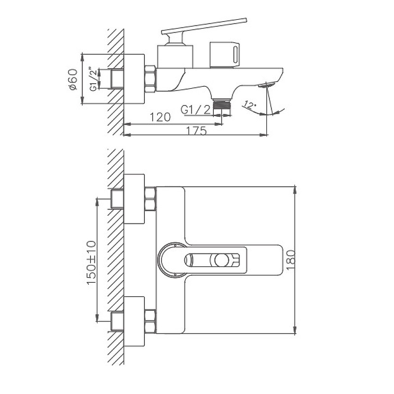 Приобрести haiba смеситель для ванны 220мм, хром hb-60589