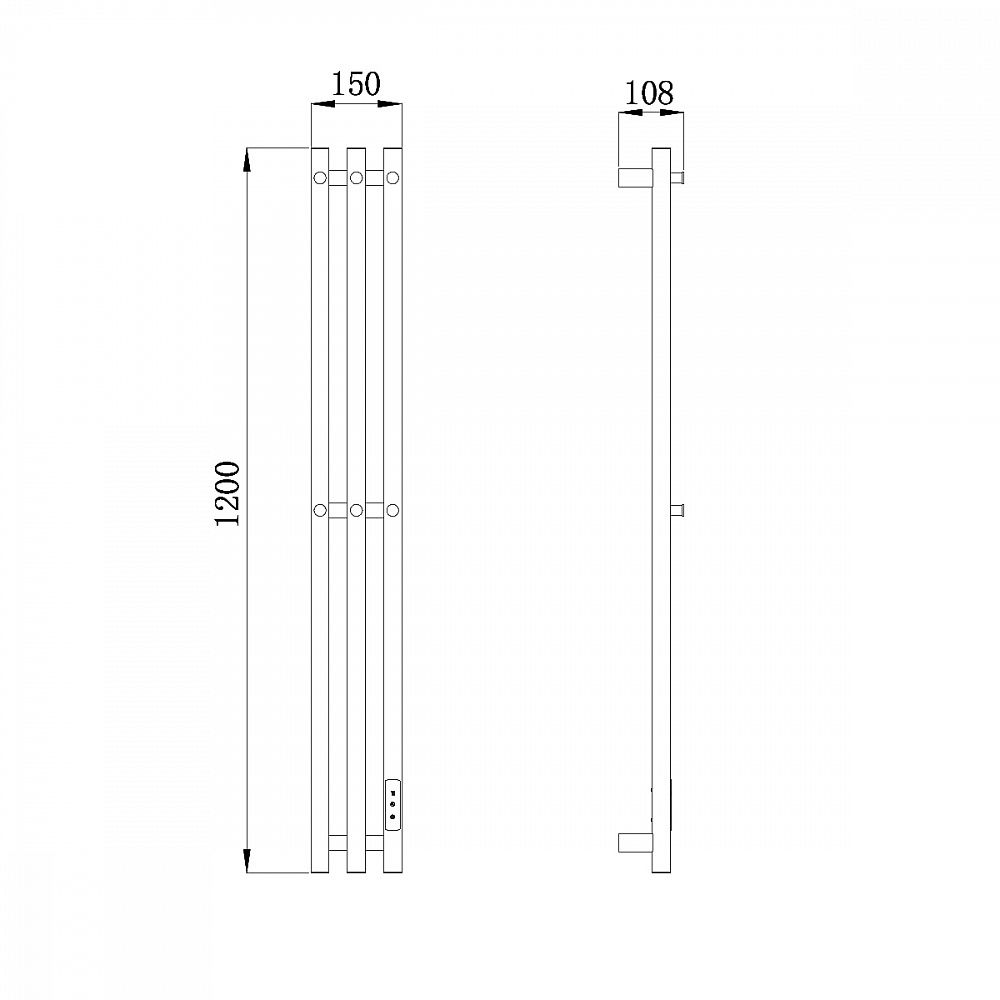 Приобрести raglo полотенцесушитель 15х120 см, медь r350.17.33