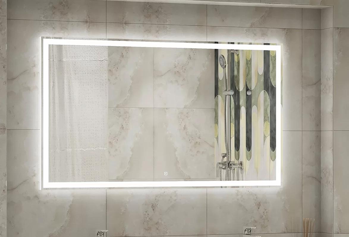 Приобрести continent зеркало с подсветкой mercury 120х80 см, белое