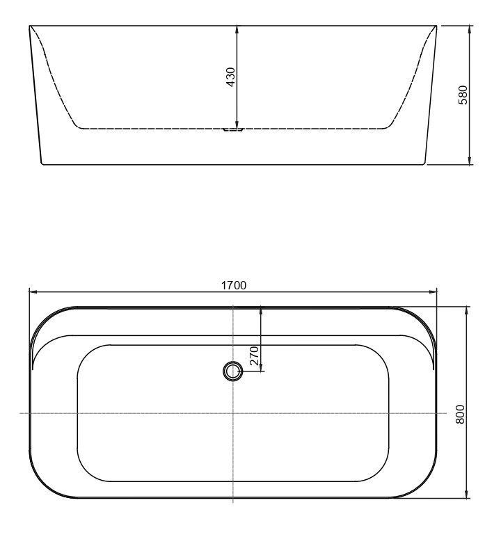 Приобрести отдельностоящая акриловая ванна allen brau infinity 170x80 2.21001.21 (матовая)