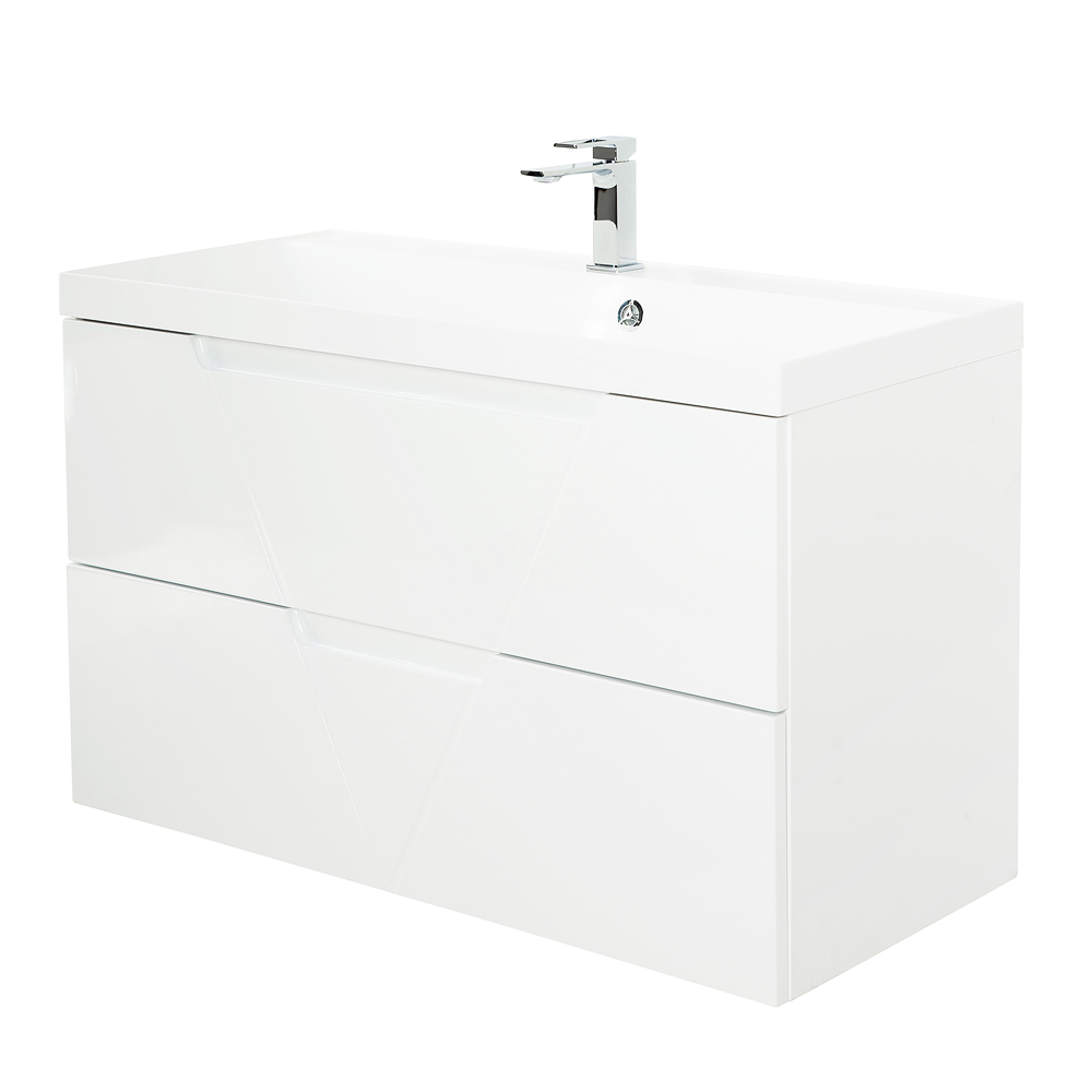 Приобрести belbagno тумба с раковиной vittoria 90 см, подвесная bianco opaco, белая раковина