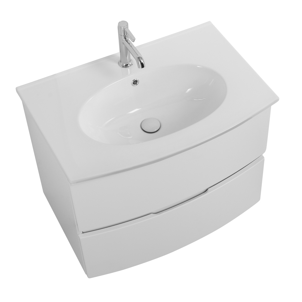 Приобрести cezares тумба подвесная с раковиной elettra 75 см bianco opaco, белая 55521