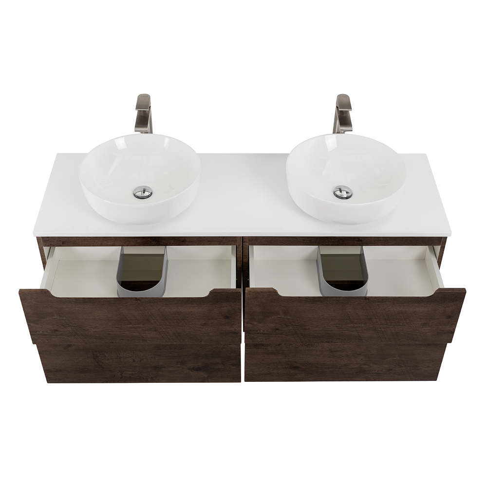 Приобрести belbagno тумба со столешницей etna 140 см, подвесная rovere moro