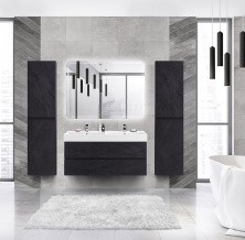 Cezares Тумба подвесная с раковиной MOLVENO 46 120 см Nero, черная MOLVENO 46-120-2C-SO-2-NC