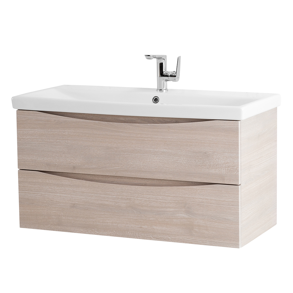 Приобрести belbagno тумба с раковиной marino-cer 80 см, подвесная rovere grigio, белая раковина