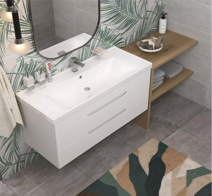 Приобрести mirsant тумба подвесная soho quadro 120 см с раковиной deep 120 ут000089885