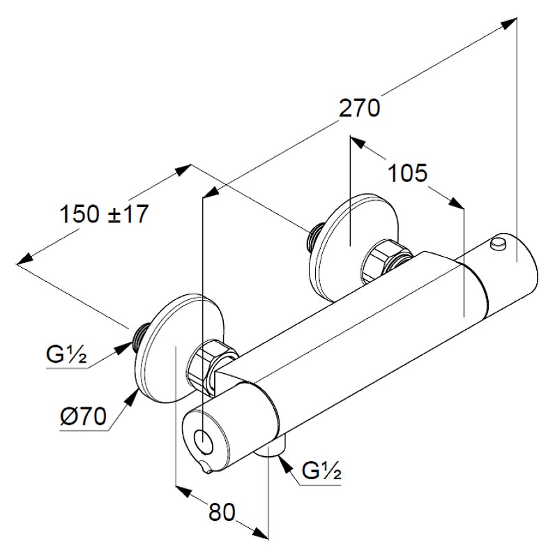 Приобрести kludi смеситель для душа с термостатом basic 350020538