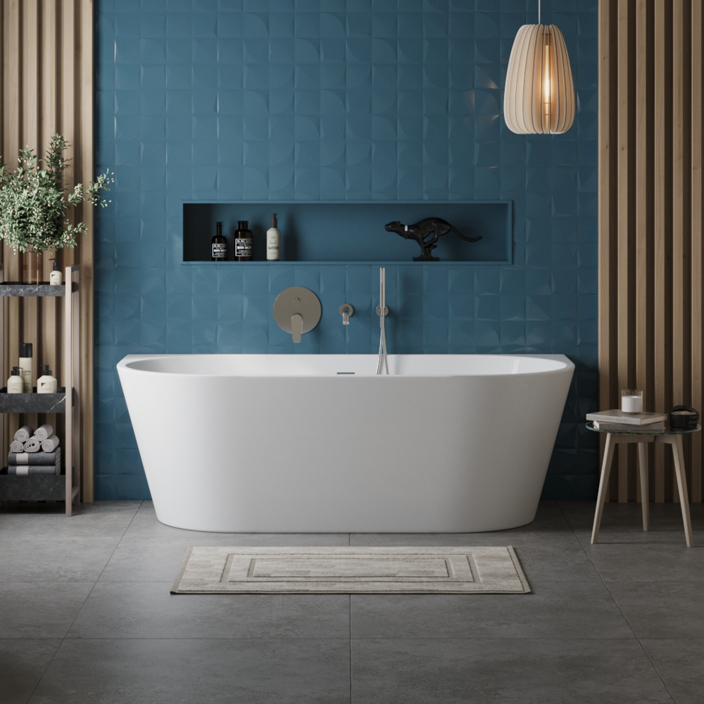 Приобрести belbagno акриловая ванна 140х75 см, пристенная, белая bb710-1400-750