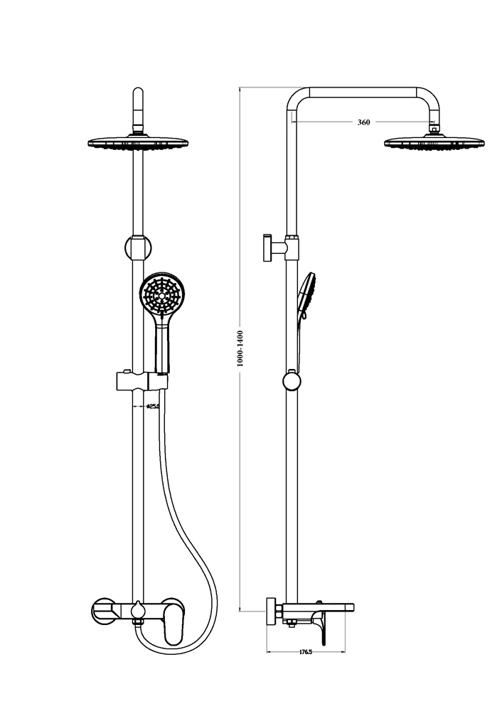 Приобрести boheme душевая система spectre, бронза 458-br