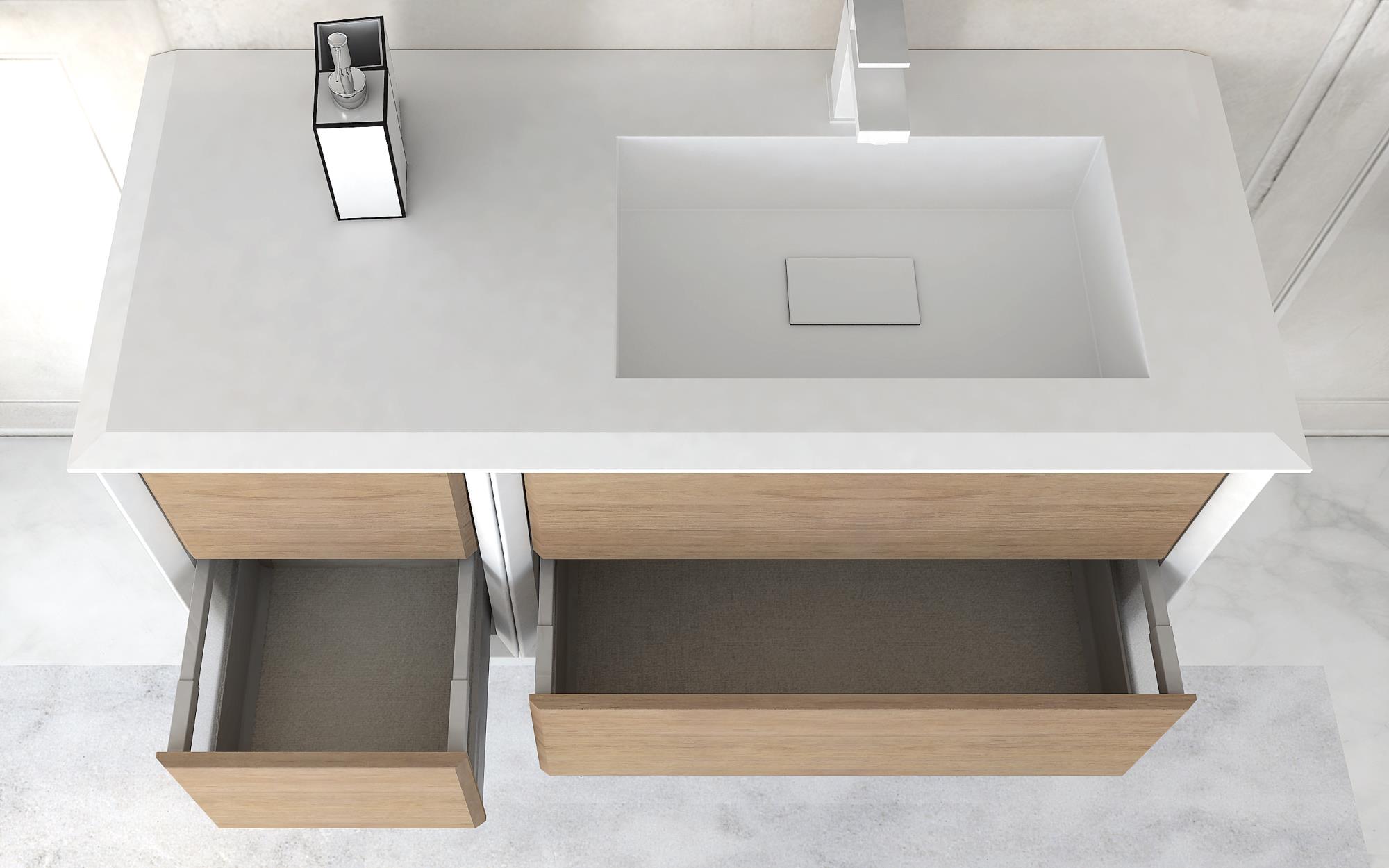 Приобрести cezares тумба подвесная с раковиной bellagio 106 см rovere tabacco, правосторонняя, дерево 54716