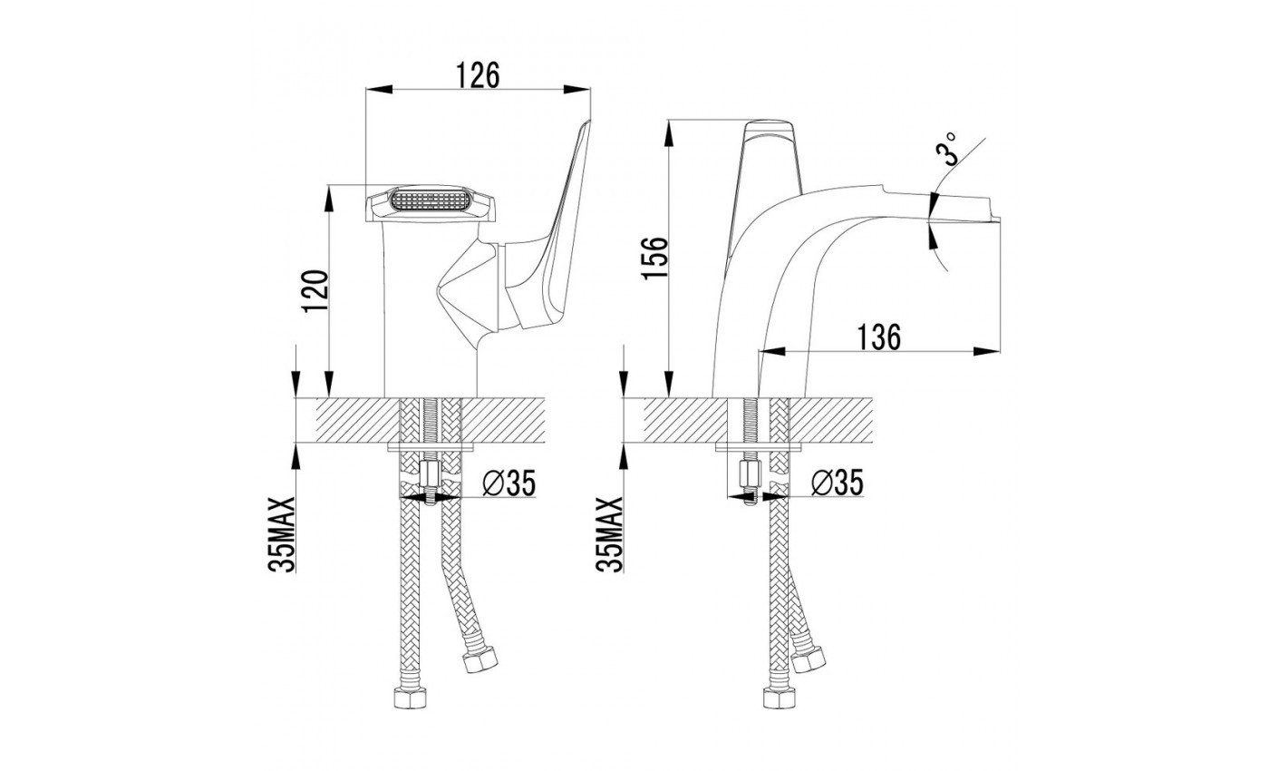 Приобрести lemark смеситель для раковины poseidon, хром lm4246c