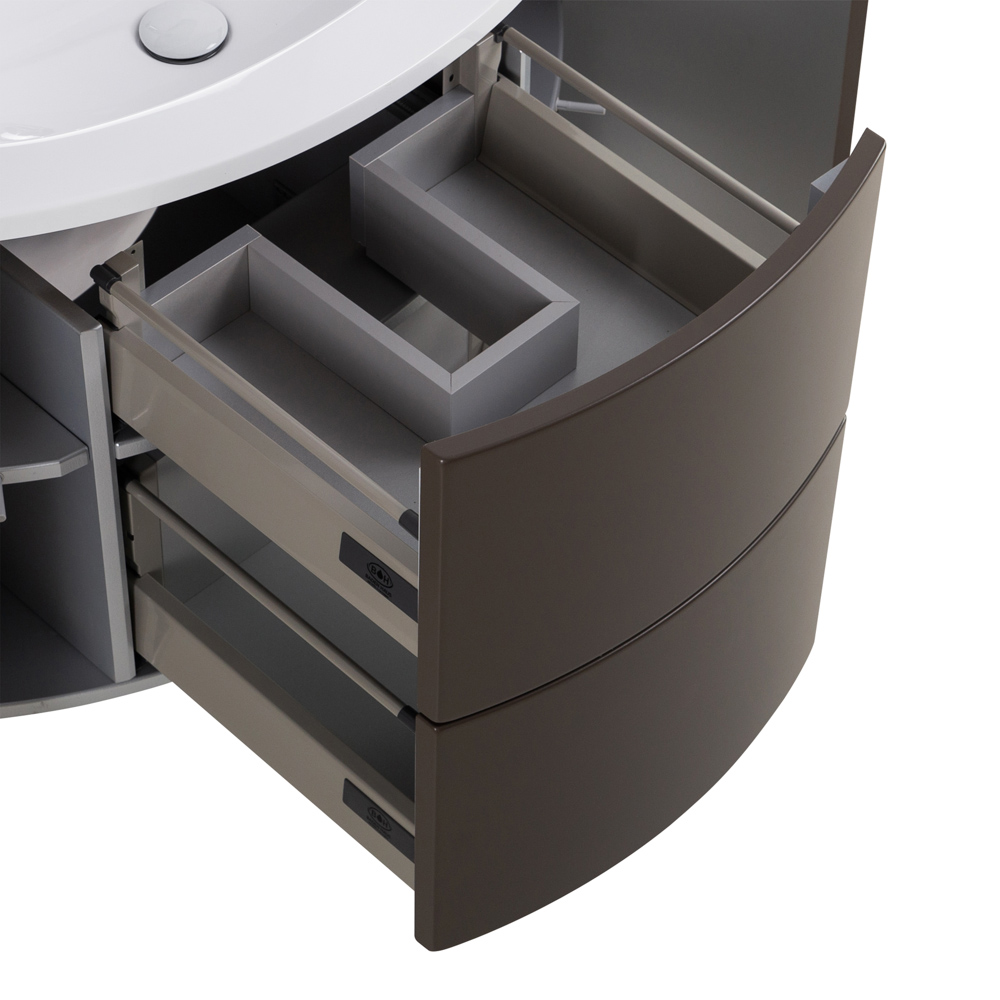 Приобрести cezares тумба подвесная с раковиной eden 121 см grigio talpa opaco, серая 54407