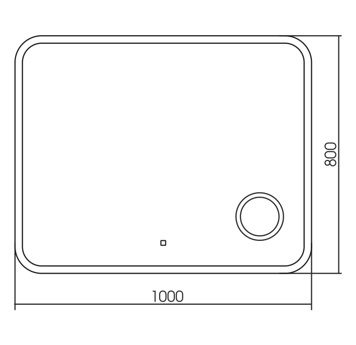 Приобрести azario зеркало эльза 100х80см c подсветкой, сенсор выключатель, линза, мфм, подогрев фр-2177