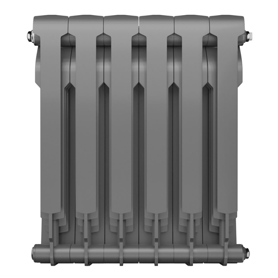 Приобрести royal thermo радиатор биметаллический biliner 500 /silver satin ( серебристый ) - 6 секц.