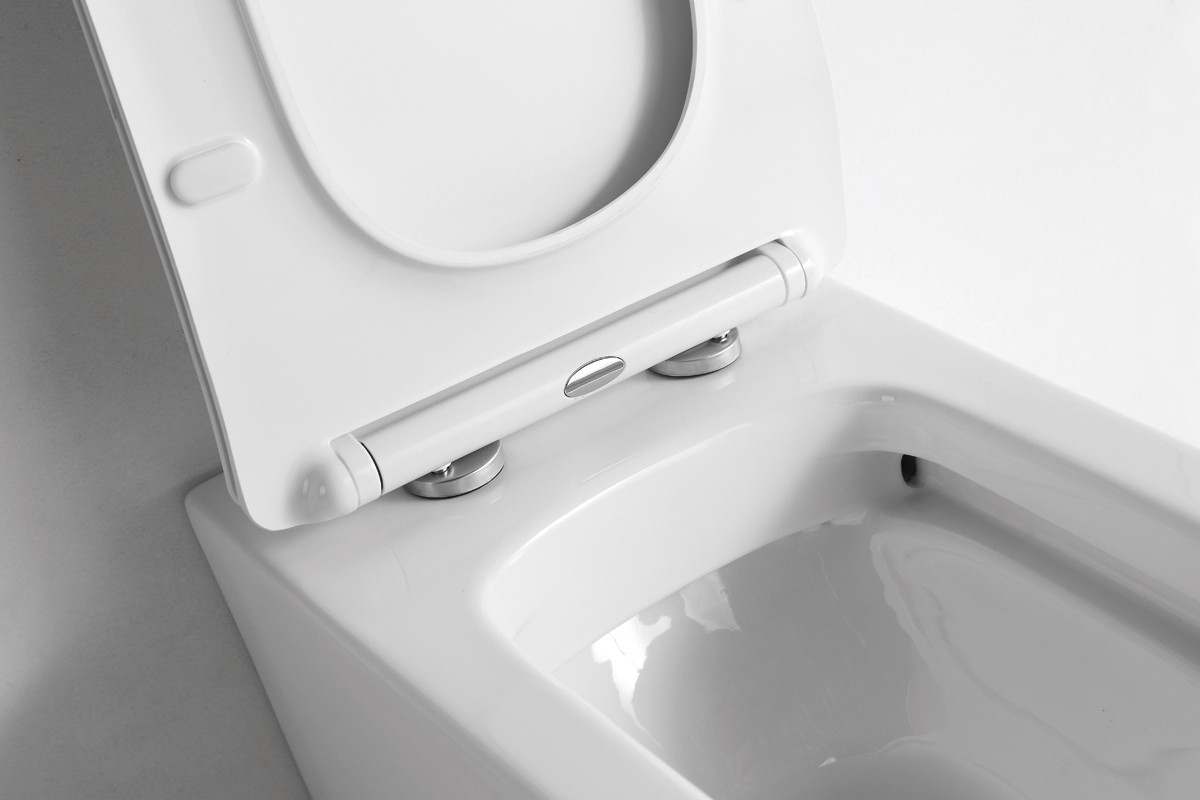 Приобрести унитаз напольный безободковый с сиденьем ceramalux rimless ns-3170