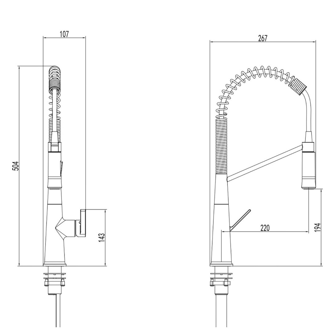 Приобрести azario смеситель для кухни spring, черный az-vgt569183pa