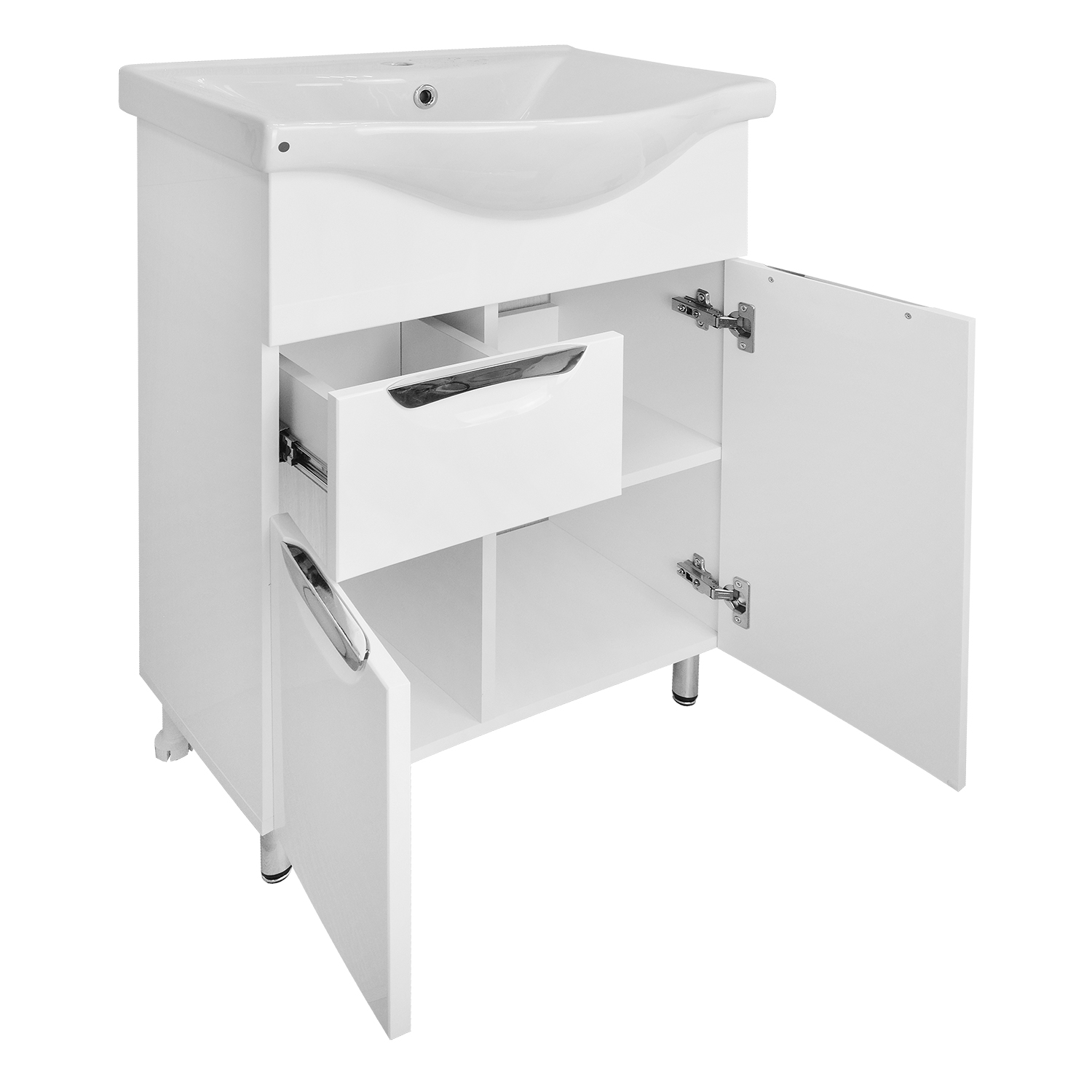 Приобрести loranto тумба напольная с раковиной стиль- 60/1 60х84 см, белая (cs00070392)