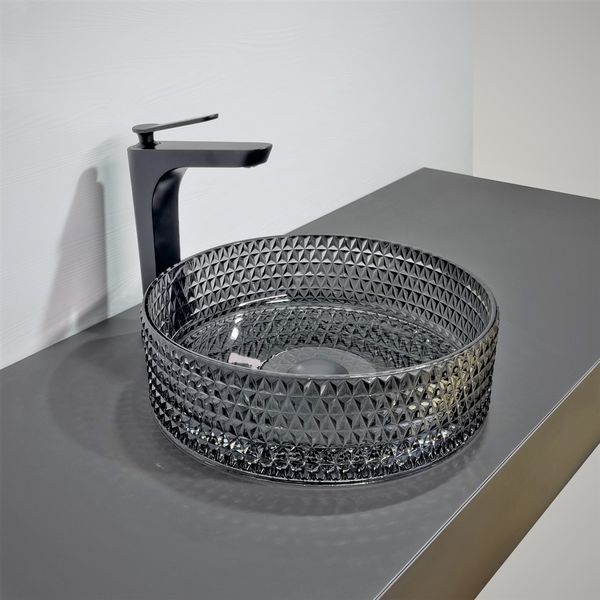 Приобрести comforty раковина накладная gl03 36х44 смстеклянная