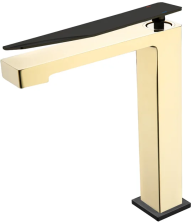 Boheme Смеситель для раковины Q, высокий, золото\черный 142-GB.2