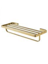 Полотенцедержатель с полкой WONZON & WOGHAND LOTTE, Брашированное золото (WW-8381A-BG)
