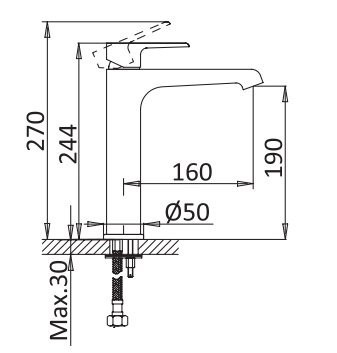 Приобрести cezares смеситель для раковины nautic высокий, хром nautic-lc-01-w0