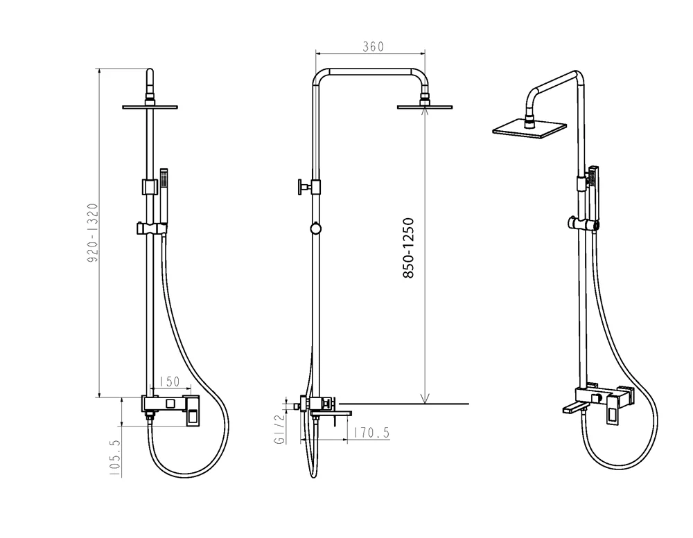 Приобрести boheme душевая система q, хром\золото 148-crg.2