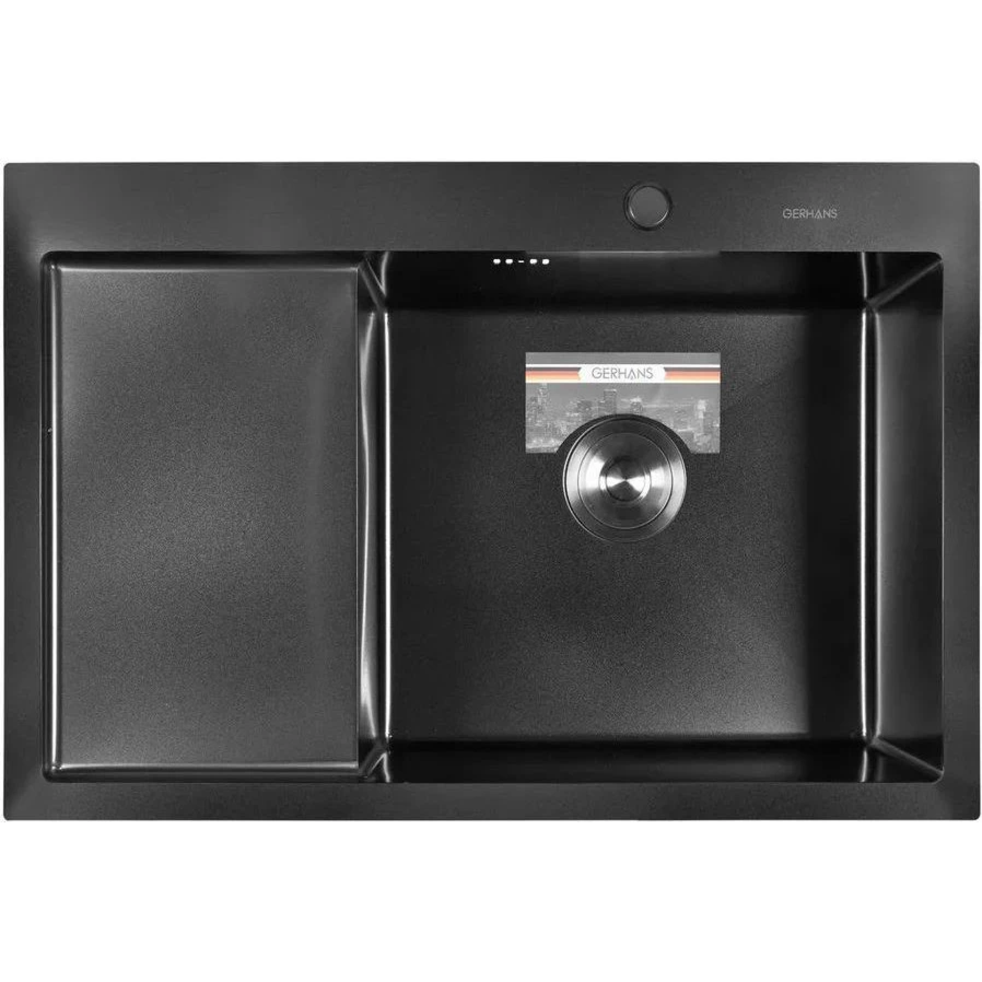 Приобрести gerhans кухонная мойка 78х51 см, правосторонняя, графит