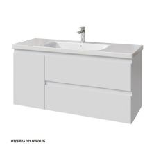 Caprigo Тумба с раковиной FORTE-Smalty 120 см, левая, белая, эмаль