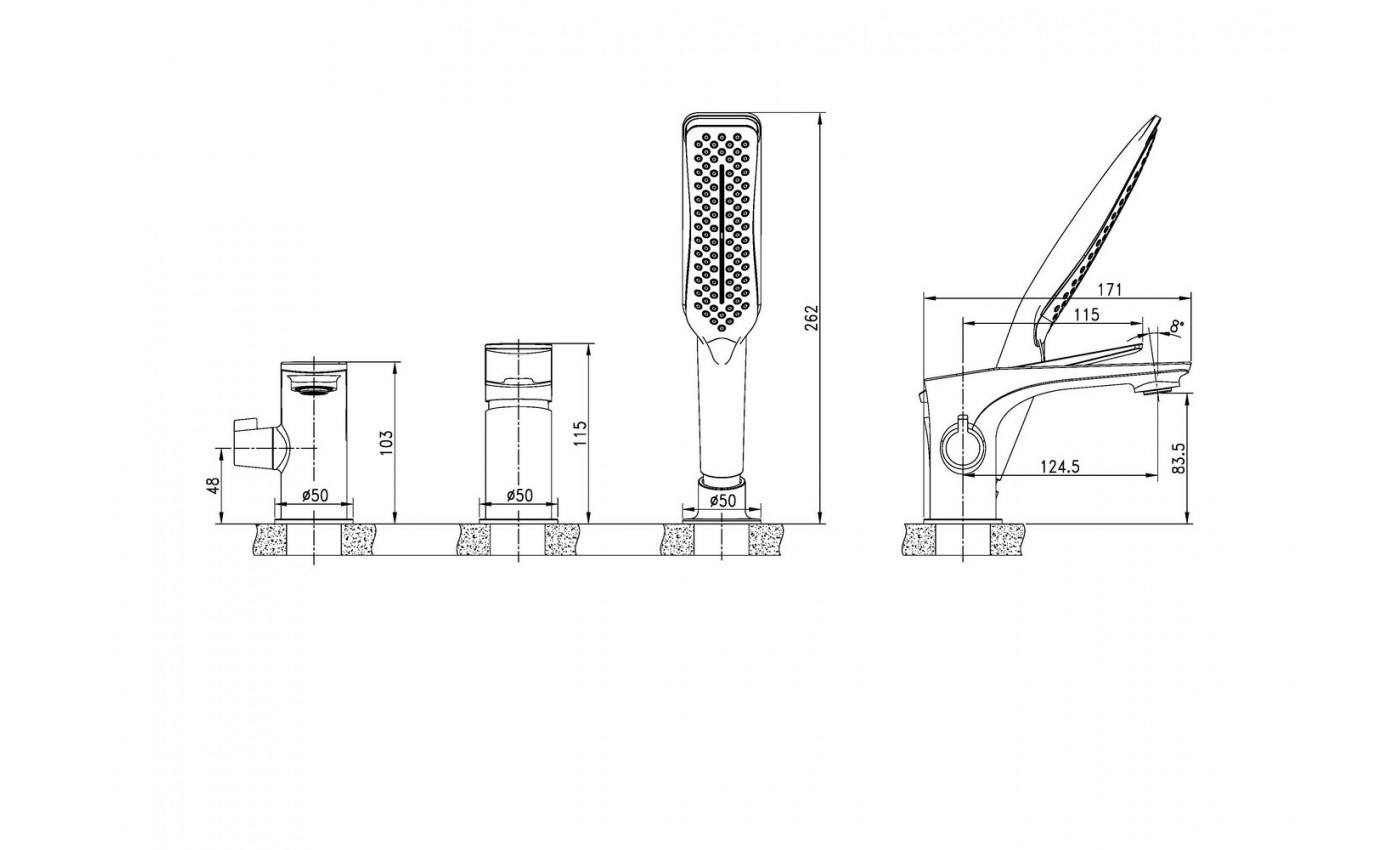 Приобрести lemark смеситель на борт ванны allegro, белый\хром lm5945cw