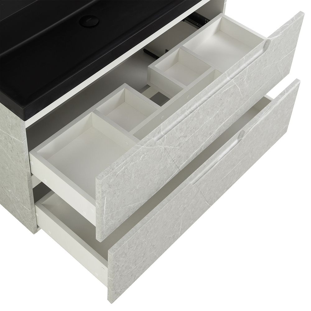 Приобрести belbagno тумба с раковиной vittoria 100 см, подвесная toros bianco, чёрная раковина