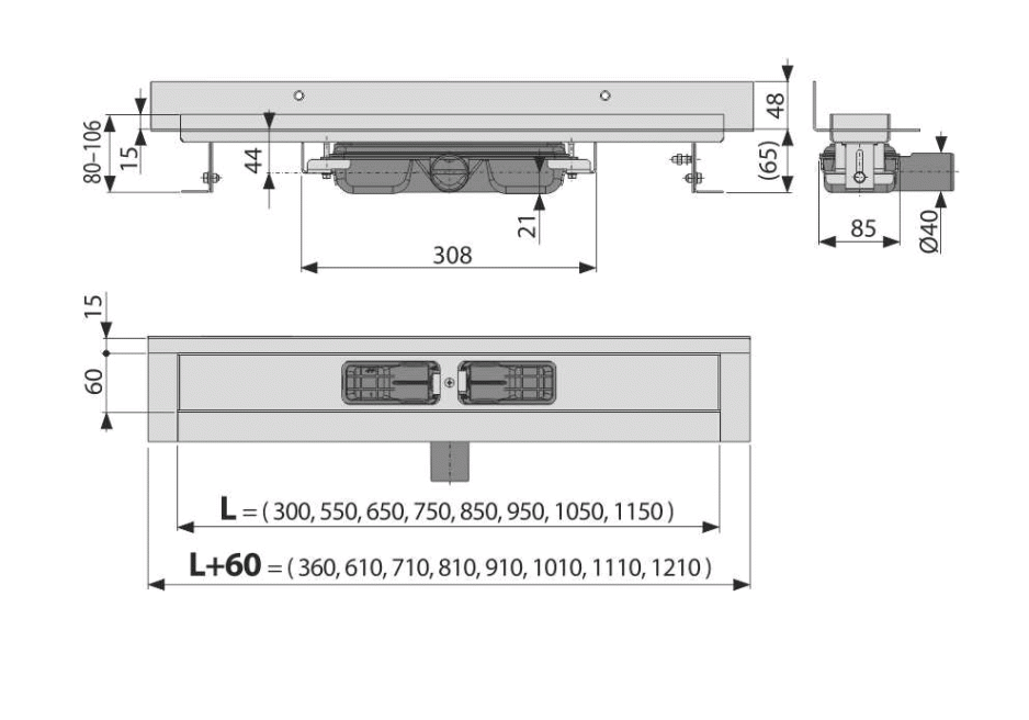 Приобрести сливной трап alcaplast apz116-850 