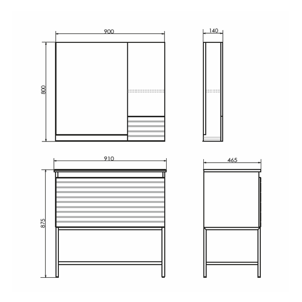 Приобрести сomforty зеркало-шкаф "страсбург-90" дуб дымчатый