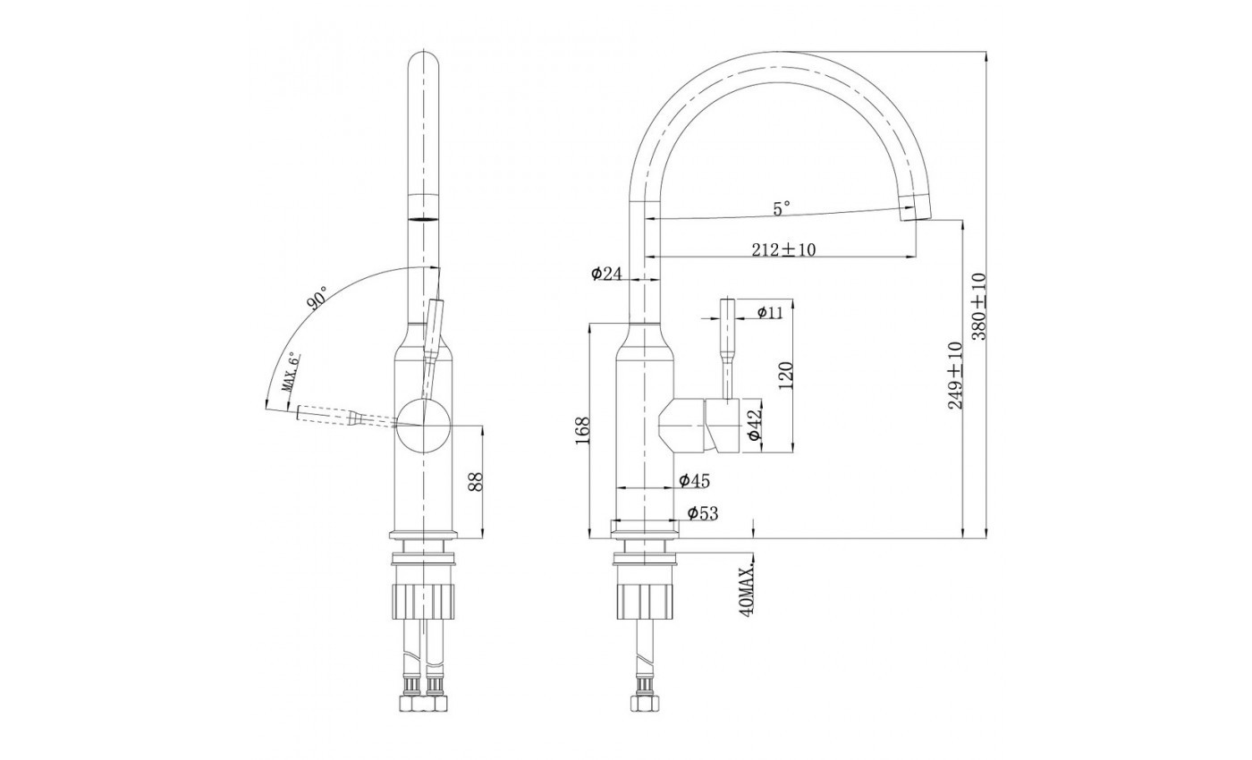Приобрести lemark смеситель для кухни expert, сталь lm5079s