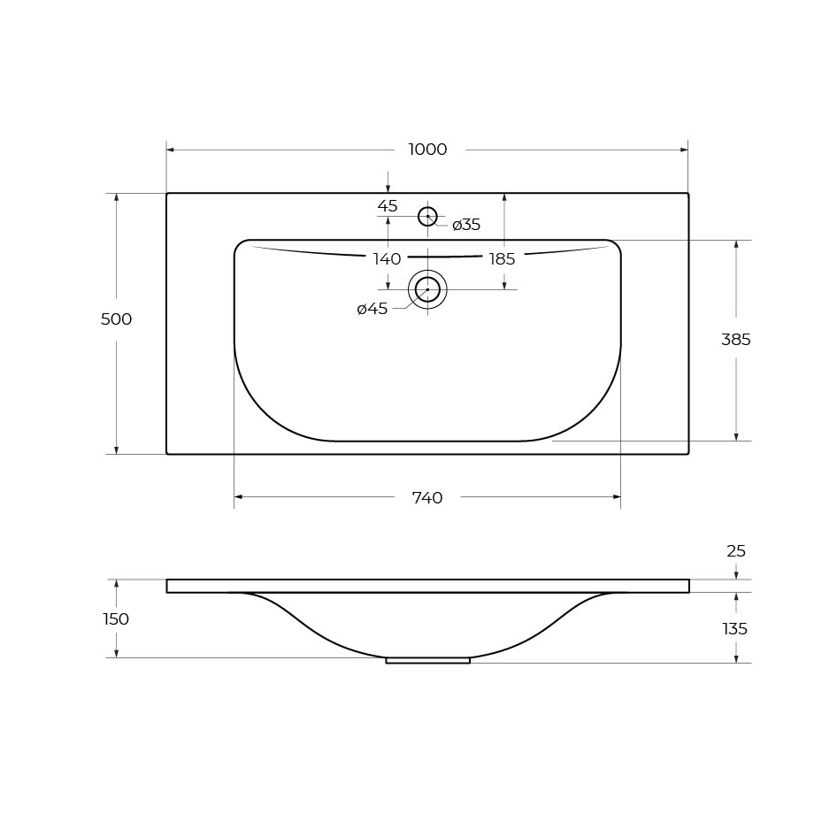 Приобрести cezares тумба подвесная с раковиной molveno 100 см nero, черная molveno-100-2c-so-nc