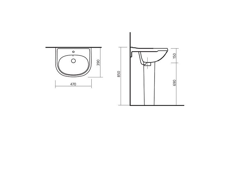Приобрести раковина sanita комфорт 47 см