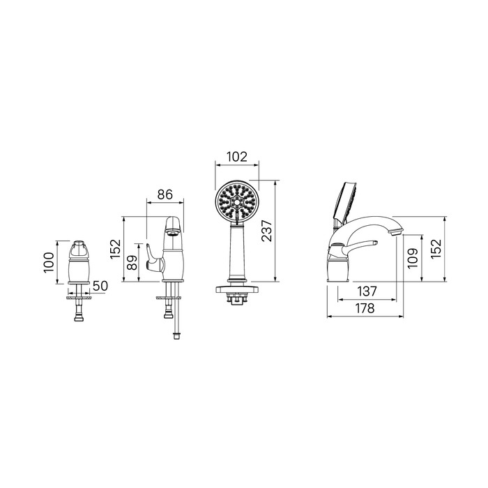 Приобрести iddis смеситель на борт ванны oldie, 3 -отверстия, хром oldsb30i07