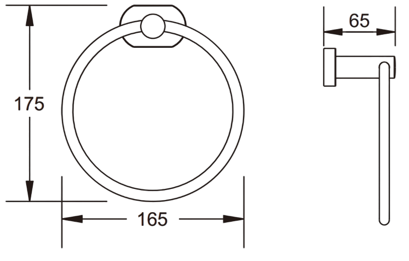 Приобрести полотенцедержатель кольцевой vieir v5111 хром