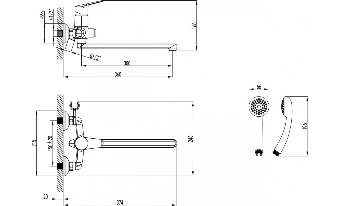 Приобрести lemark смеситель для ванны partner, хром lm6557c