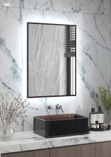 Continent Зеркало с подсветкой Meridian Black 60х80 см, черное