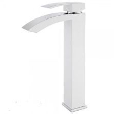 Grocenberg Смеситель для раковины, высокий, белый\хром GB3007WC