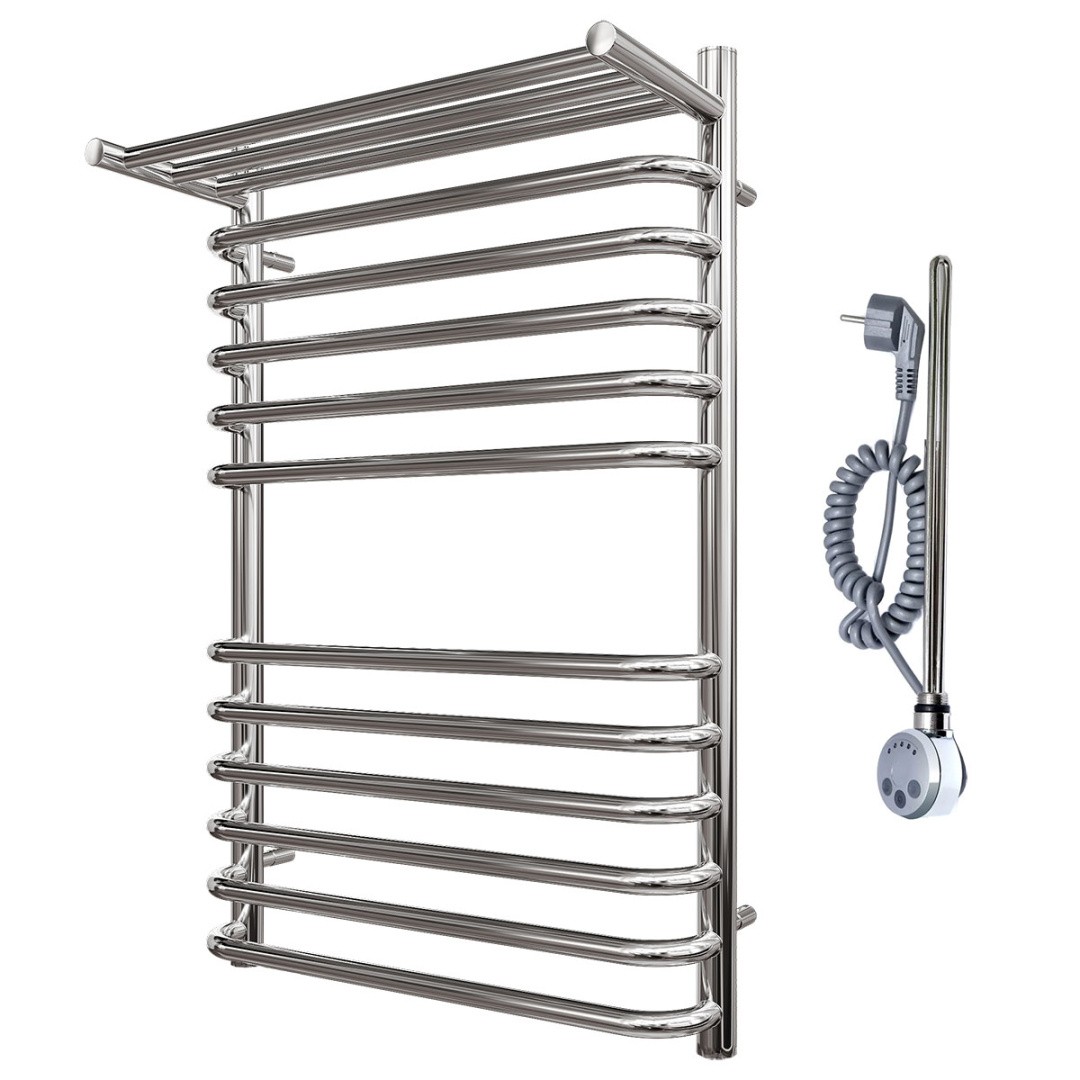 Приобрести полотенцесушитель электрический point 500х800 нептун с полкой п11, хром pn09158spe