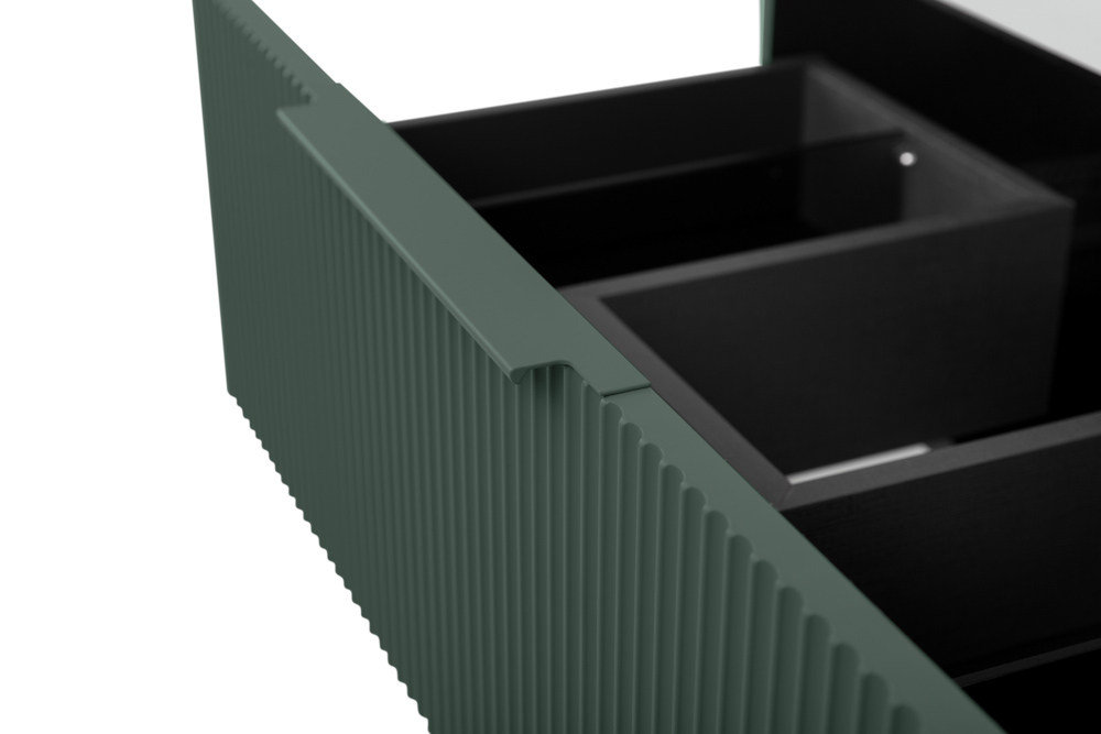 Приобрести cezares тумба подвесная с раковиной premium 70 см plisse verde opaco, серая 55420